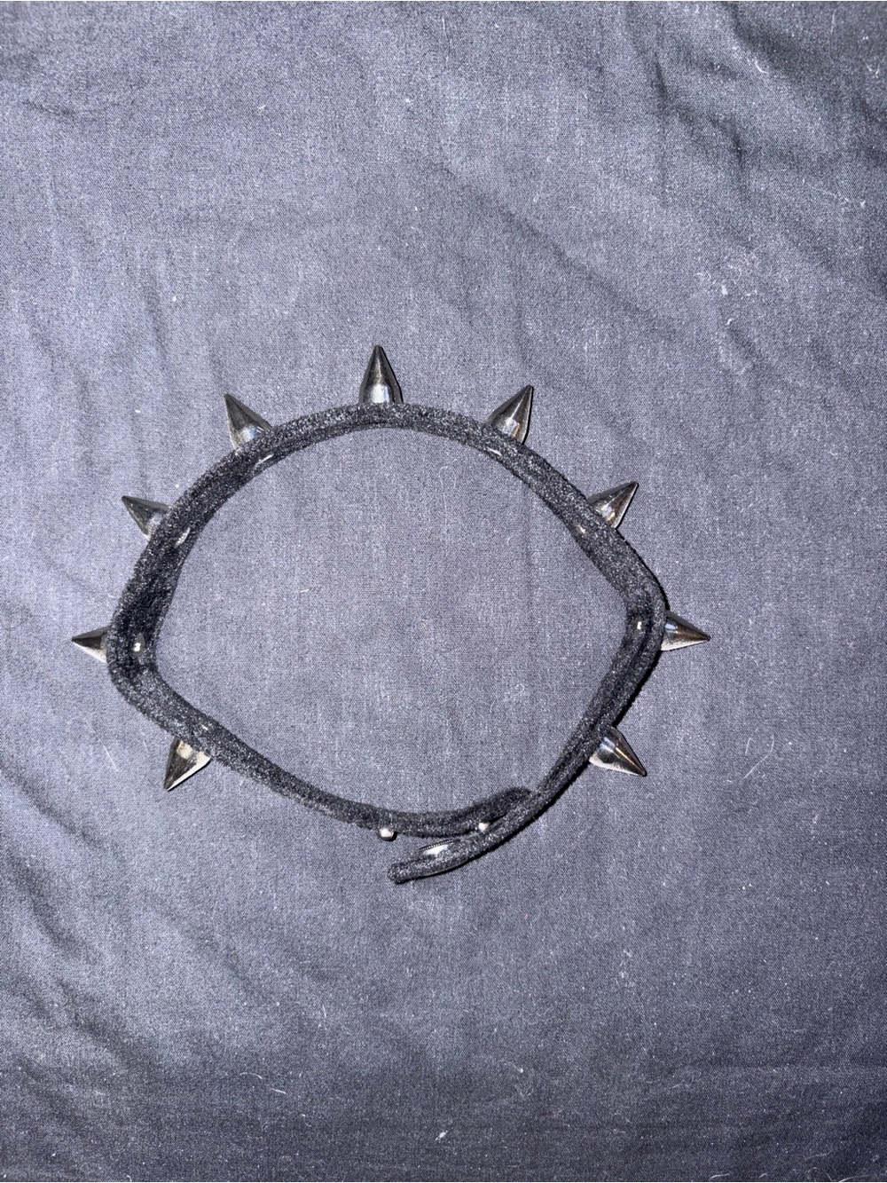 Pleaser Black Spike Stud Choker Necklace